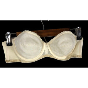Vintage Strapless Bra JCPenney Size 34B White 34 B 1960s 1970s